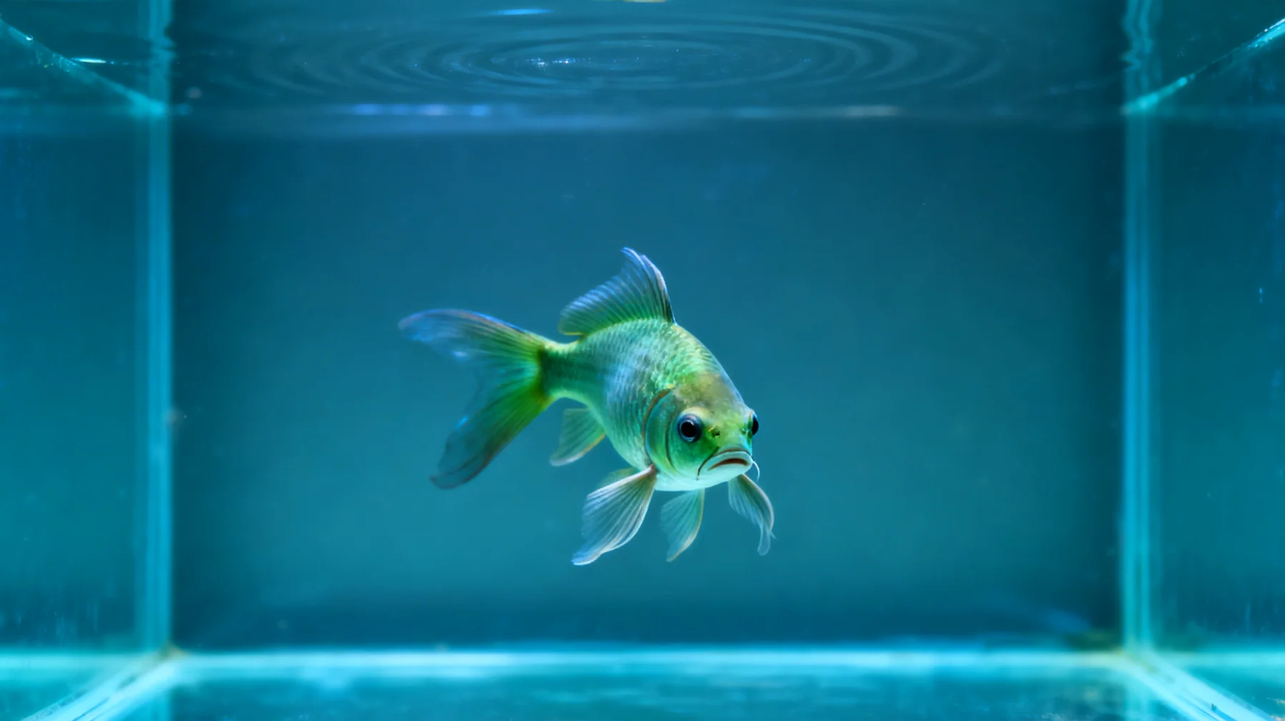 Erwachsene Fische zeigen Langeweile und Stereotypien im Aquarium aufgrund mangelnder Beschäftigung und monotoner Umgebung"